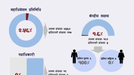 राजनीतिक दलहरुमा दलित प्रतिनिधित्व न्यून [कुन दलमा कति ?]