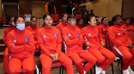 भारत जान लागेको नेपाली महिला राष्ट्रिय टोलीको बिदाई