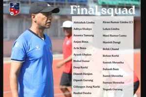 बंगलादेश र मलेसियासँगको खेलका लागि नेपाली टिमको घोषणा
