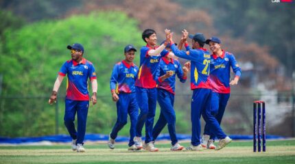 एसिसी यु–१९ एसिया कपमा श्रीलंकासँग भिड्दै नेपाल