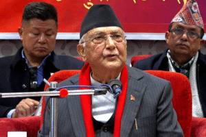 राष्ट्रिय झण्डा ओडेर सिंहदरबार जलाउने जस्तो नक्कली आवरण, नक्कली काम गर्ने पार्टी एमाले हाेइन : अध्यक्ष ओली