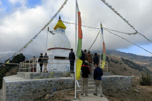 भोजपुरको पाँचधारेमा बौद्धस्तूप निर्माण